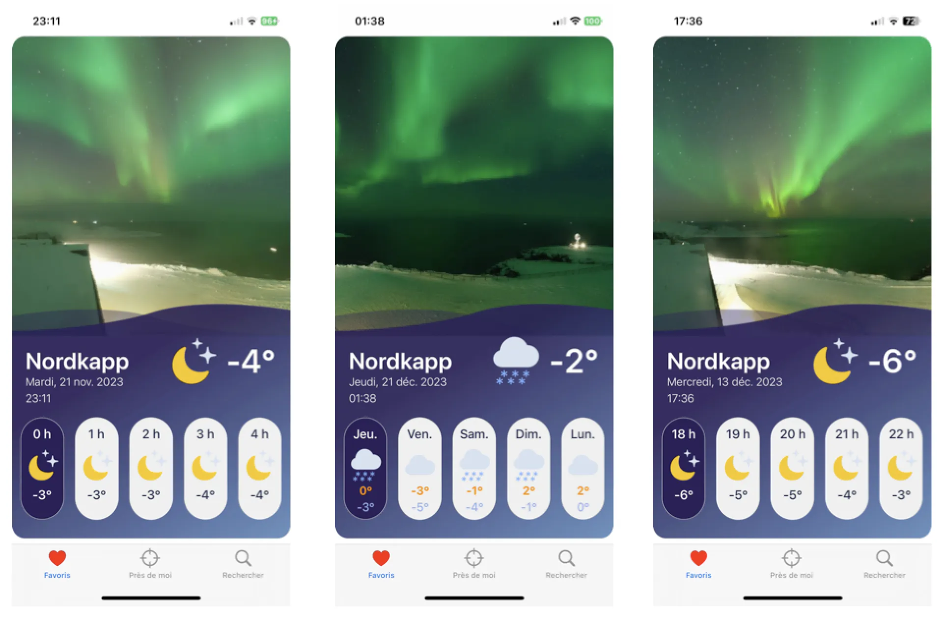 webcam aurores boréales Cap Nord Nordkapp MeteoCam